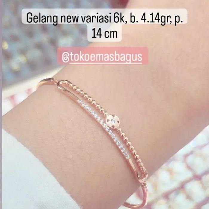 Gelang Rante Rantai Kolong Emas Dewasa Asli New Variasi 6k 07072022