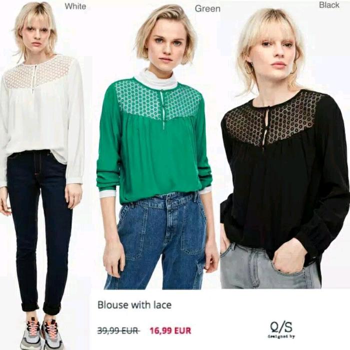 S.Oliver Blouse / Blus Wanita S.Oliver Viscose / Sisa Eksport