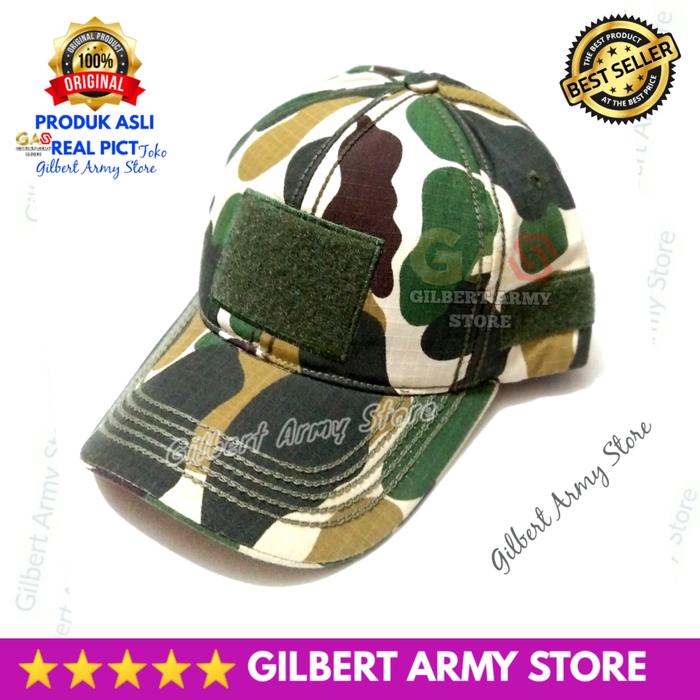 Topi Loreng Velcro Kko Marinir Gratis Patch Logo GILBERT ARMY STORE