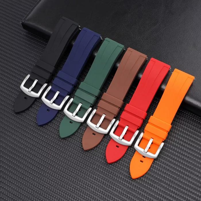 STRAP TALI JAM TANGAN RUBBER MELENGKUNG 20MM 22MM