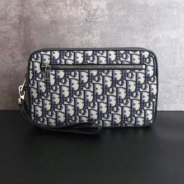 Original - Dior Kasai Pochette Clutch Black Oblique Pouch