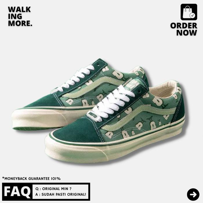 BEST DEAL VANS OLD SKOOL X UNDEFEATED JAPAN VAULT OG GREEN ORIGINAL