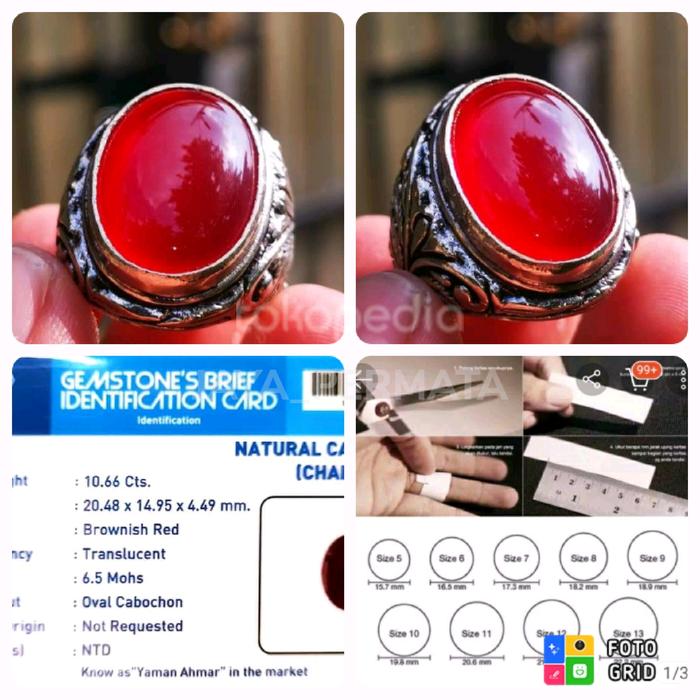 BATU NATURAL CARNELIAN YAMAN AHMAR MERAH MEMO ACC GEMS LAB