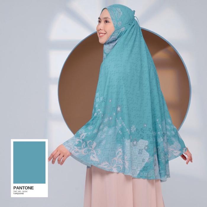 Instan Khimar Printing Turqoise merajut kisah oki setiana dewi hijab