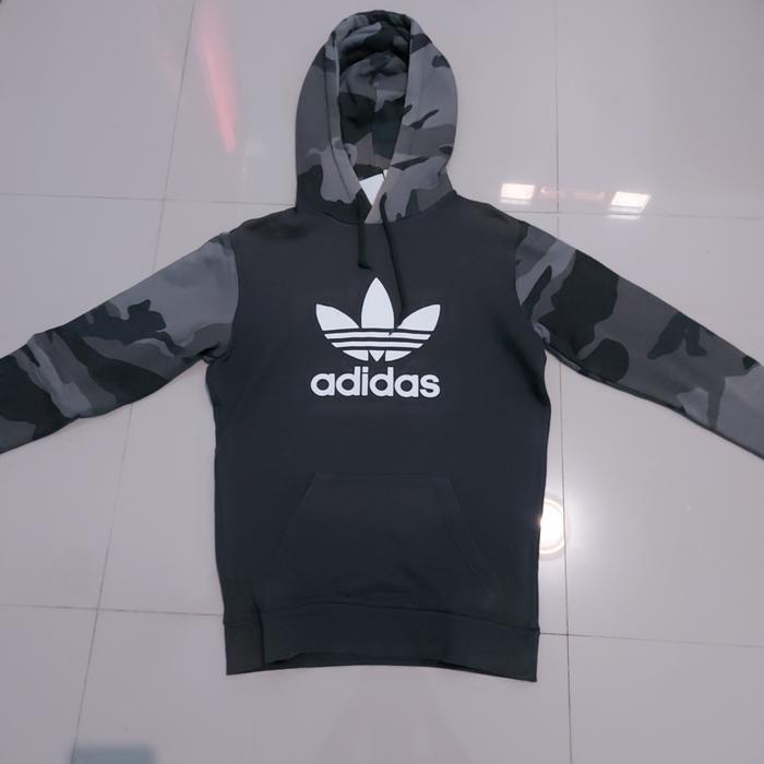 addidas trefoil hoodie camo black grey original no nike,thrasher,puma