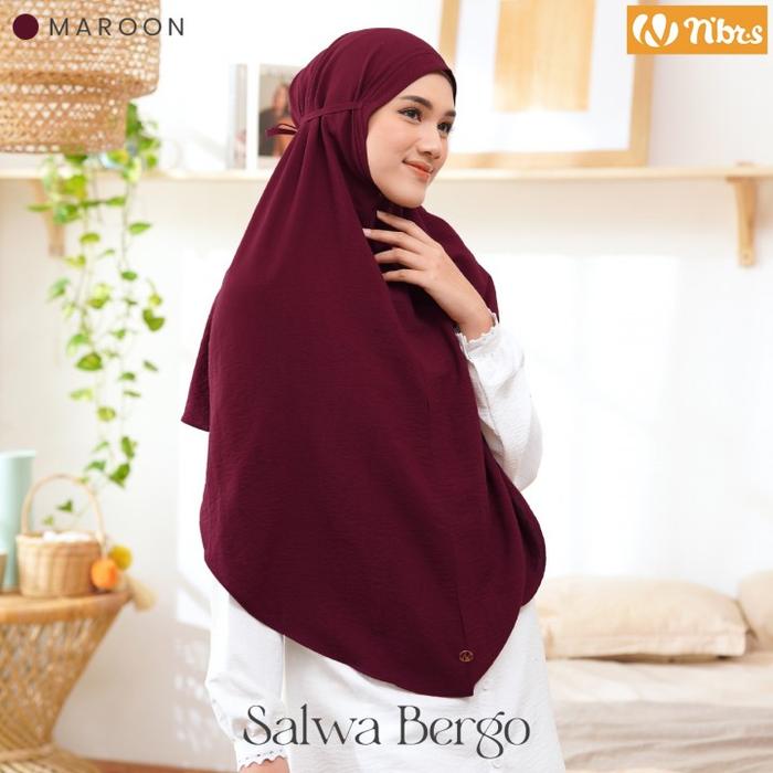 Bergo Hijab Salwa| Hijab Jumbo|Hijab Instan Salwa Murah by Nibras COD