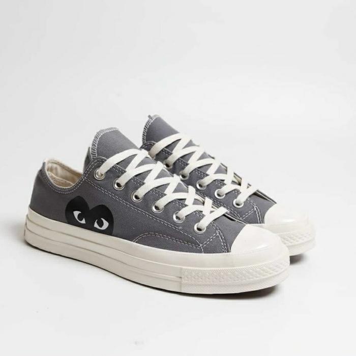 Converse 70s CTAS LOW x CDG PLAY Steel Grey 100% Original