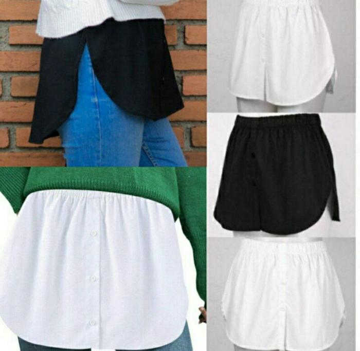 Adjustable Fake Layering bottom skirt