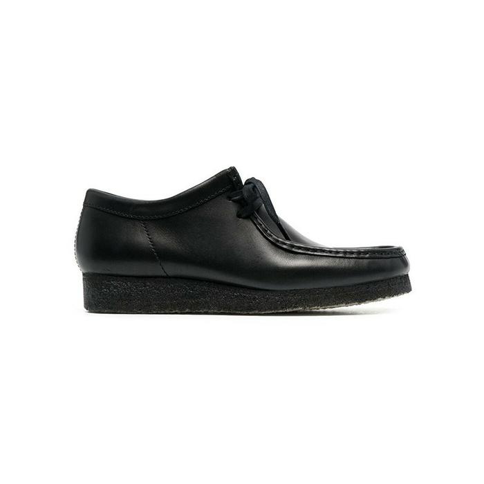 Clarks wallabee black leather