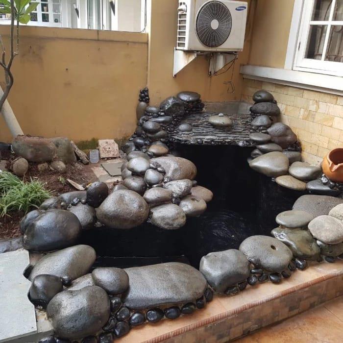 kolam hias batu art/batu alami asli