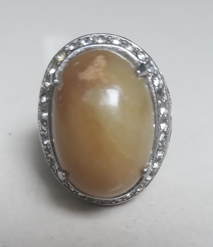 cincin batu akik kopi susu Papua - Asli