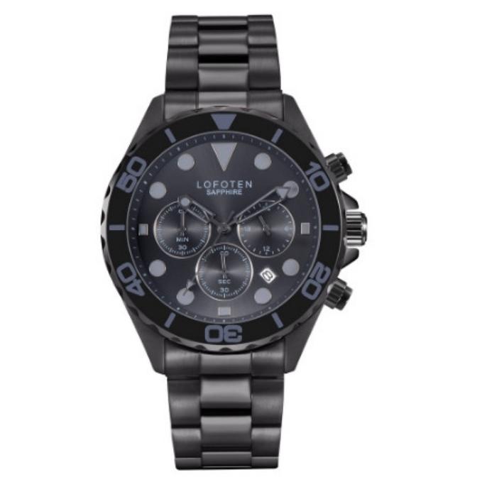Jam Tangan Pria LOFOTEN F6521 FULL BLACK RANTAI ORIGINAL