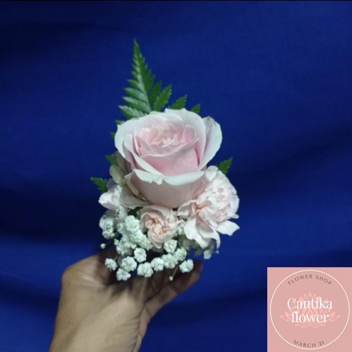 corsage wedding/jas bunga mawar asli fresh mewah