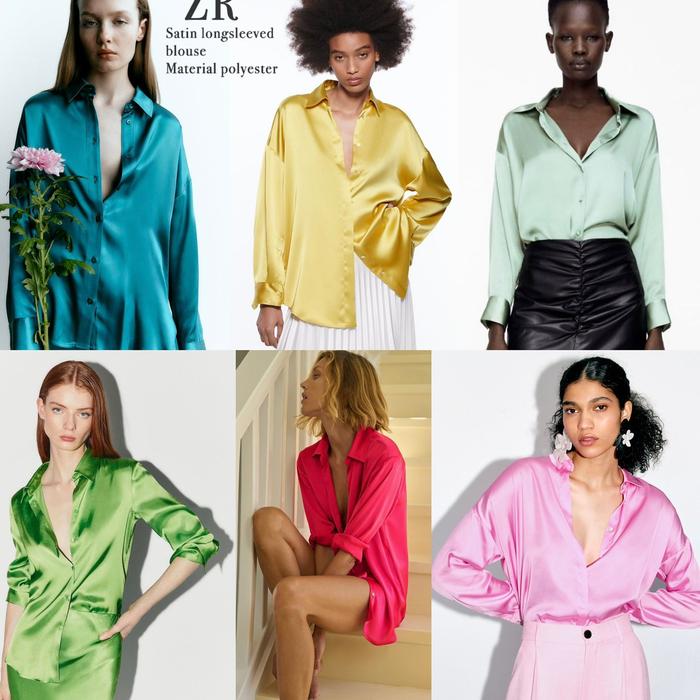 Kemeja Zara Satin
