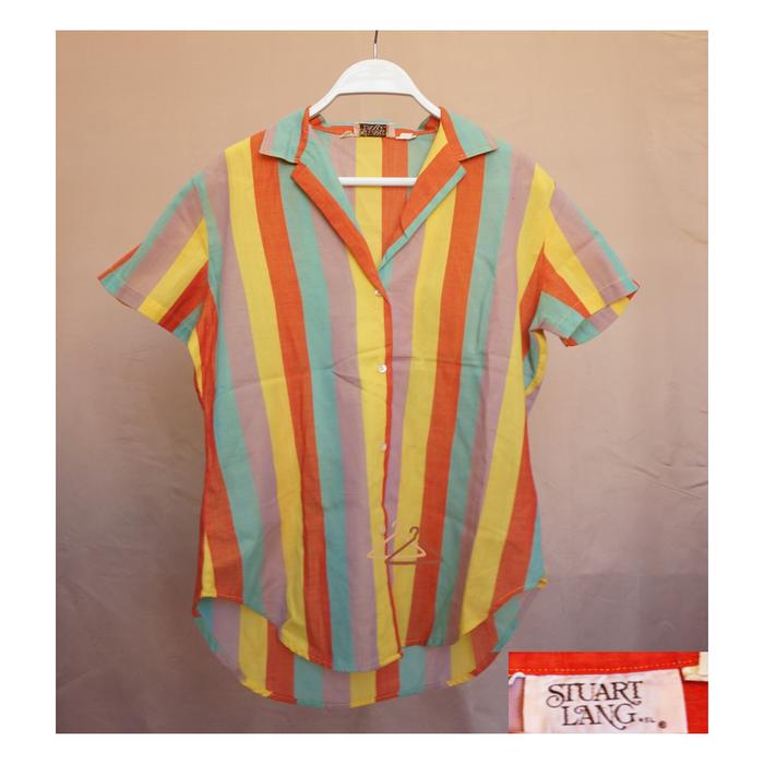 [Thrift] Kemeja Vintage Korea/Japan Label - Motif
