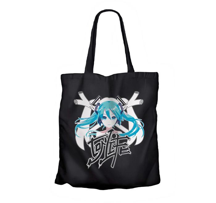 Tote bag infinite anime HATSUNE MIKU VOCALOID - VOCALOID 100% canvas