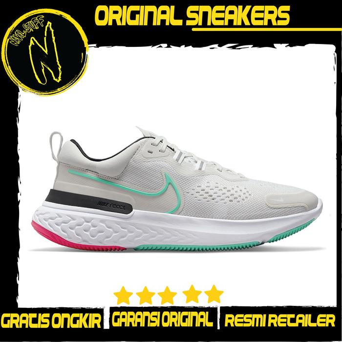 NIKE React Miler 2 Running Platinum Tint /Dynamic Turq /White Original