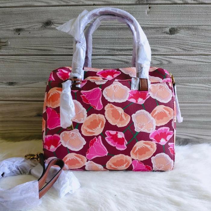 tas wanitaFOSSIL Rachel Satchel Pink Multi Floral