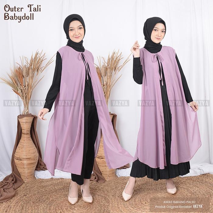 Long Outer Tali Polos Babydoll/Cardigan Panjang Ceruty