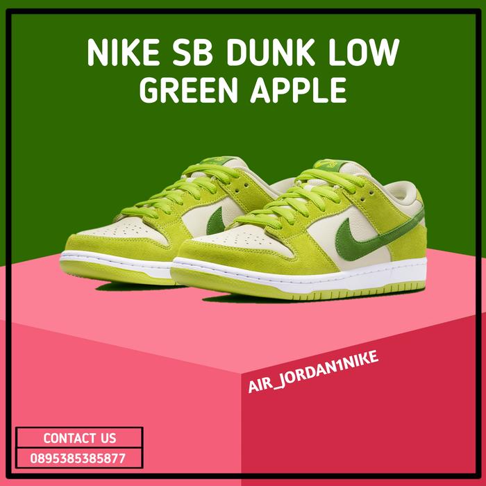 Sepatu Nike SB Dunk Low Green Apple 100% Authentic