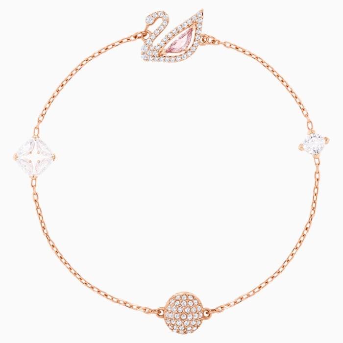 SPESIAL GELANG SWAN DAZZLING PINK ROSE GOLD BRACELET