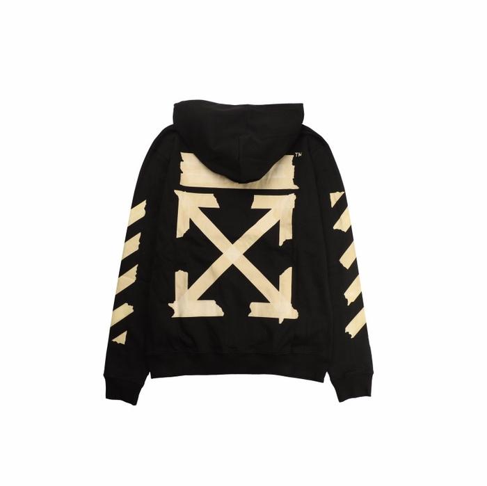 Off White Tape DIAG Arrows Hoodie Black