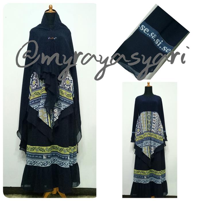 Dress muslim sisesa samihah navy blue