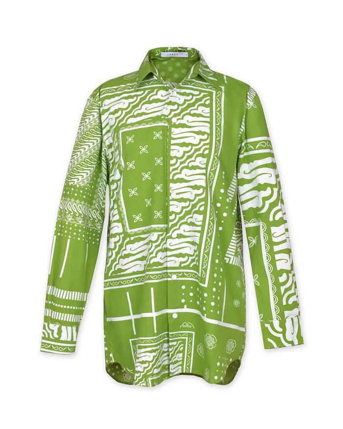 Lakon Basic Shirt Batik Lakon Green Pakaiankoe