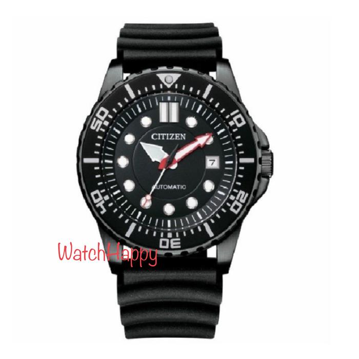 WatchHappy Citizen NJ0125-11E Black Dial Rubber NJ0125-11 100%ORIGINAL