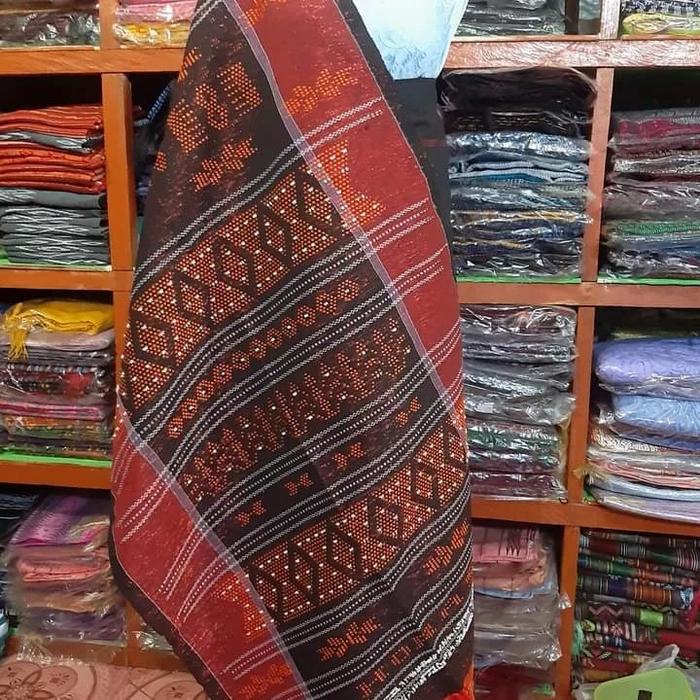 ULOS SADUM ANGKOLA SICANTIK ULOS BATAK DASAR HITAM SISI MERAH GLITTER