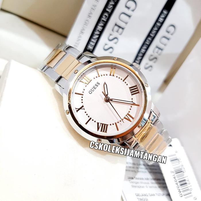 JAM TANGAN WANITA GUESS GW0404L2 SILVER GOLD ORIGINAL GARANSI RESMI
