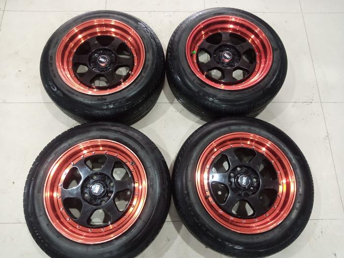 velg dan ban mobil bekas racing hsr celong ring 15 lebar 7/8 baut 4