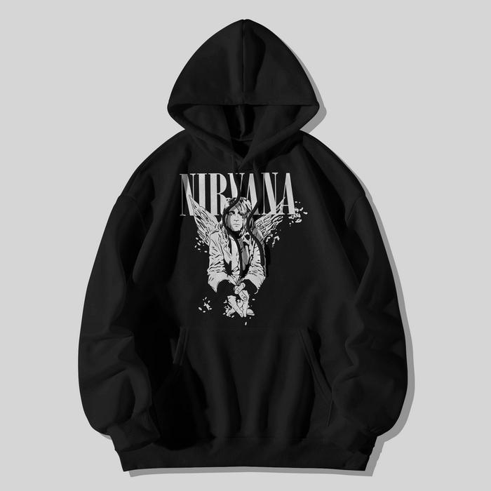 DXTCLOTHING - Nirvana White - Black Hoodie