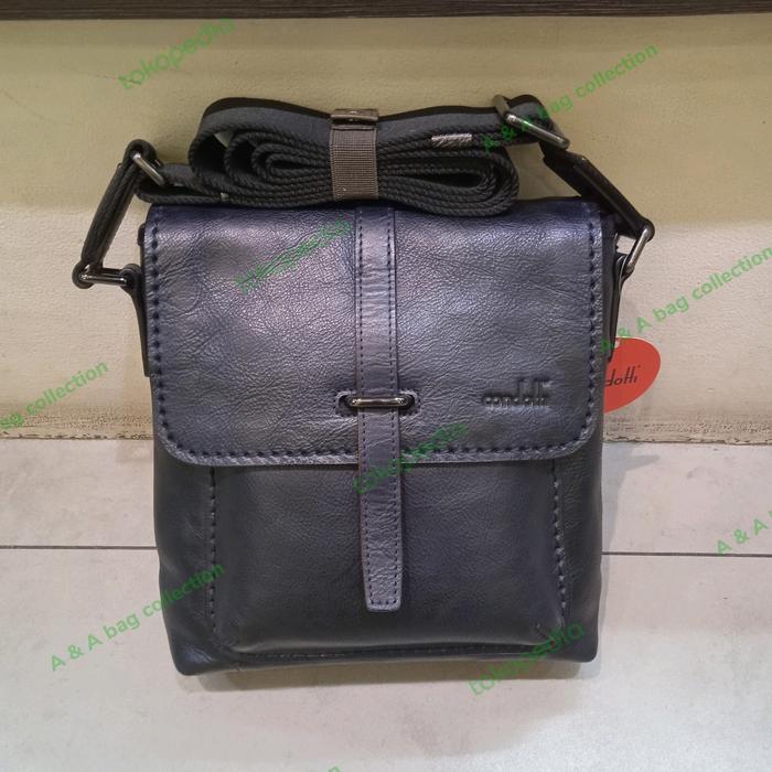 tas selempang kulit asli model tutup merk Condotti original authentic
