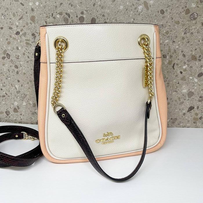 TAS COACH CAMMIE CHAIN COLORBLOCK CHALK