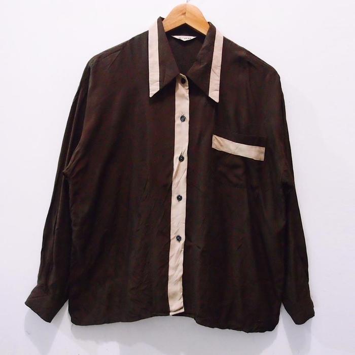 DK031 SIZE L-XL NETWORK KEMEJA WANITA IMPORT BEKAS SECOND PRELOVED