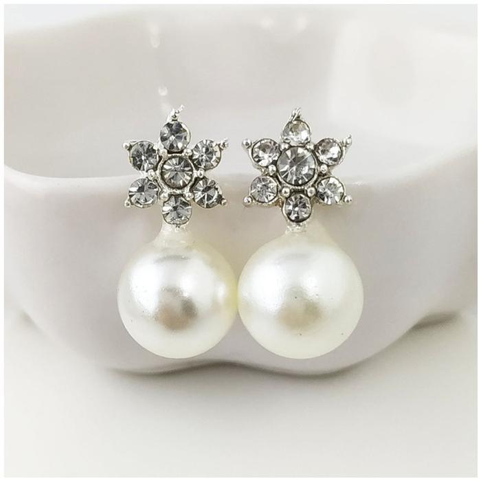 anting tusuk bunga mute anting tusuk mutiara bunga