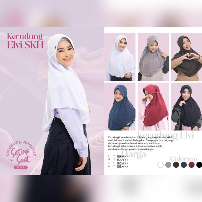 JILBAB HIJAB KERUDUNG SEKOLAH SD SMP SMA PRAMUKA ELVI SKH RABBANI ORI
