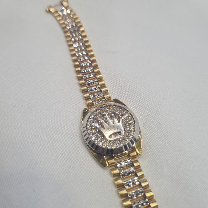 Gelang Rantai Model Rolex Kadar Mas 700 16K 70% Emas Asli
