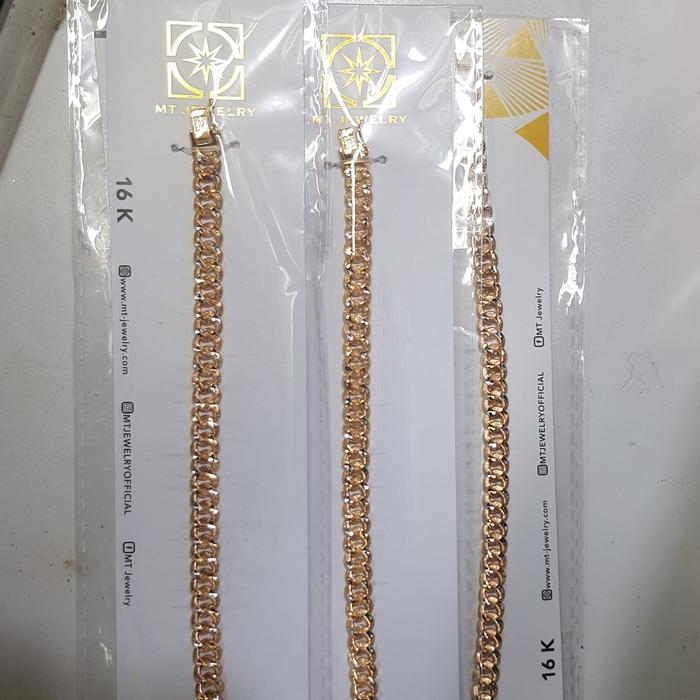 Gelang Rantai MT Sisik Naga Emas Asli Kadar 700 16K Kuning Mas Gold