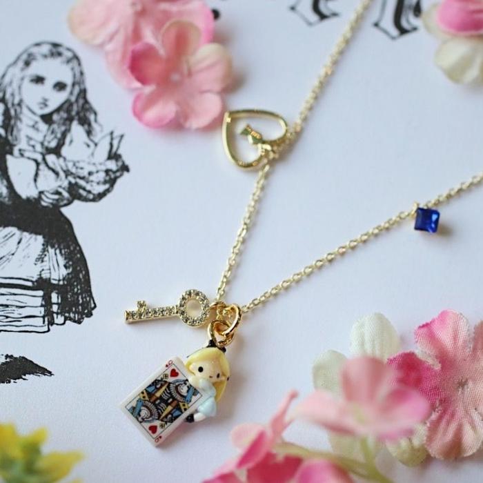 Jasmine Tease Back To Wonderland Necklace JT Alice Charm Kalung