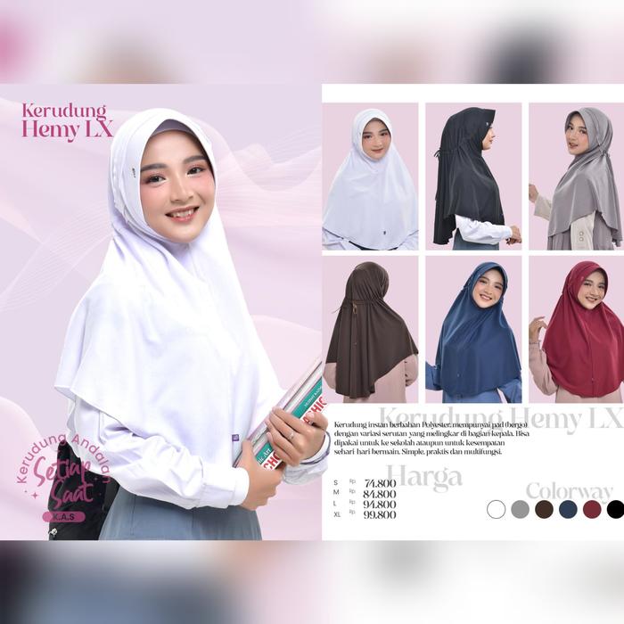 JILBAB HIJAB KERUDUNG SEKOLAH SD SMP SMA PRAMUKA HEMY LX RABBANI ORI