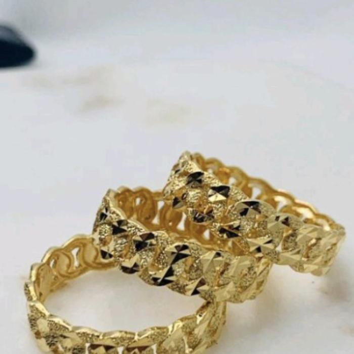 Cincin sisik naga emas asli