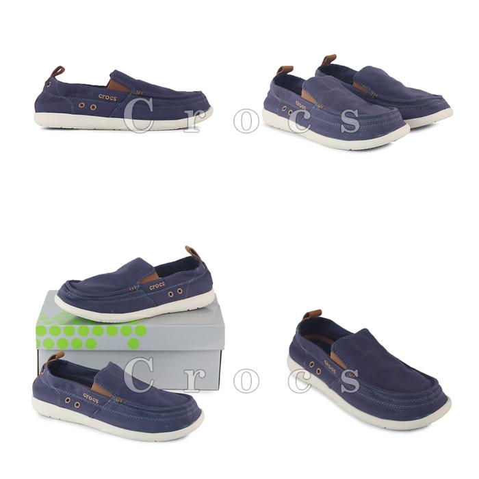 Crocs Walumen Original Sepatu Pria Slip On - Navy Baru