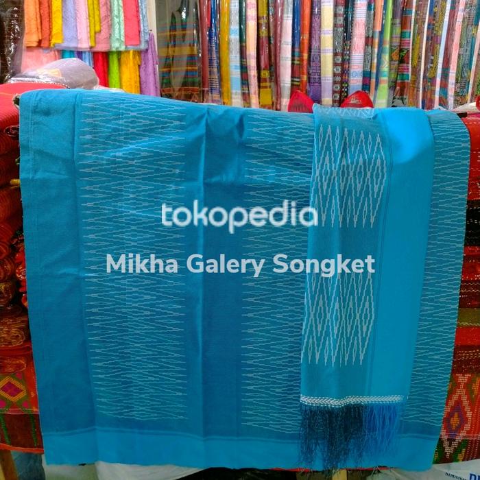 Songket Tarutung Sibolang Rasta Katun Mesin Biru Muda