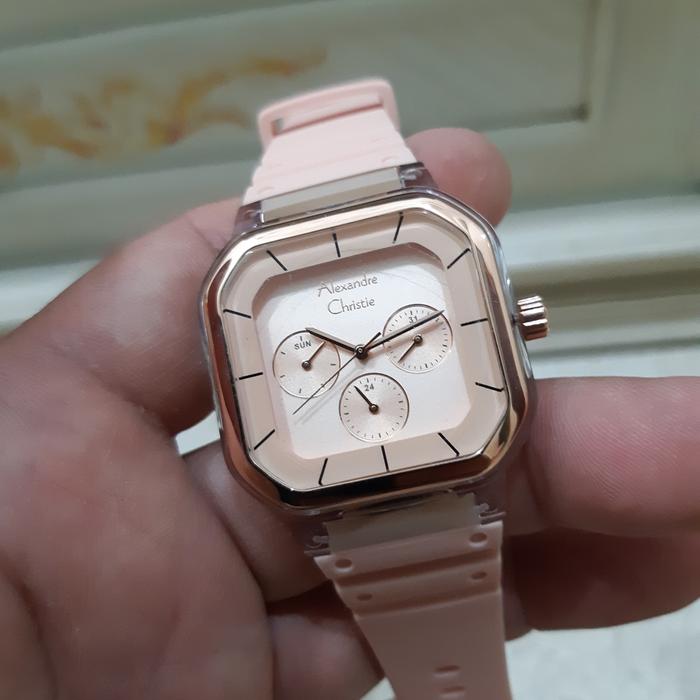 jam tangan wanita ALEXANDRE CHRISTIE 2811 PEACH