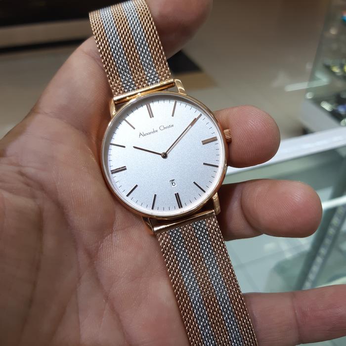 jam tangan ALEXANDRE CHRISTIE 8582 MD (SILVER ROSGOLD)