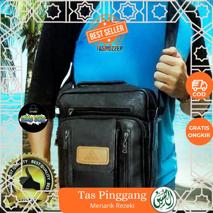 Tas Slempang Pria kulit asli garut penarik rezeki