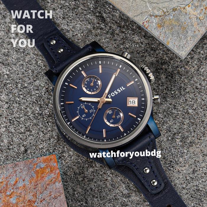 Fossil Original Boyfriend ES4113 Jam Tangan Wanita Blue + Box ES 4113