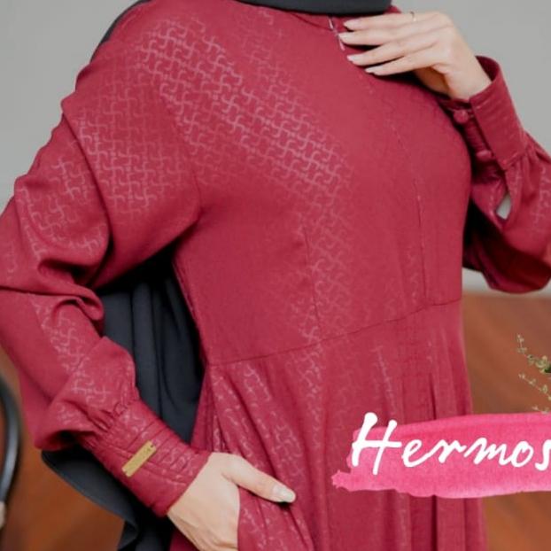 Gamis shuriken hermosa marun/gamis marun murah/gamis hermosa marun